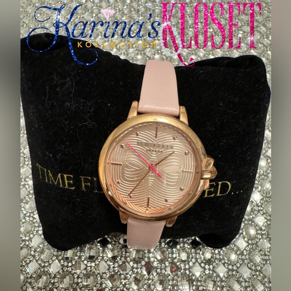 Ted Baker London Rose Gold Bow Watch - Picture 1 of 5